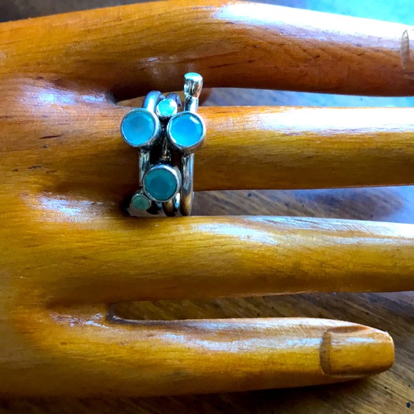 Three tiered BoHo ornate ring Sundance style size 10 Boho, mod, coastal - Picture 1 of 7